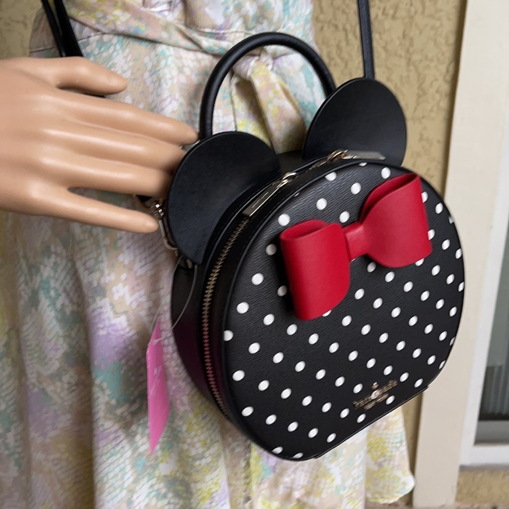Kate Spade: disney x kate spade new york minnie mouse crossbody bag - Picture 4 of 16
